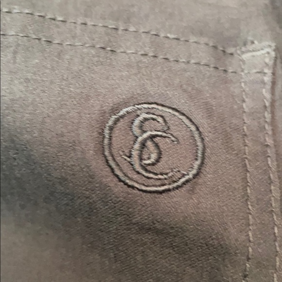 𝅺simon Chang Micro Twill Mocha Middle Seam Pants Flattering - Picture 6 of 6